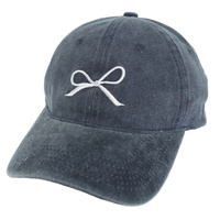 BOW EMBROIDERED BASEBALL CAP